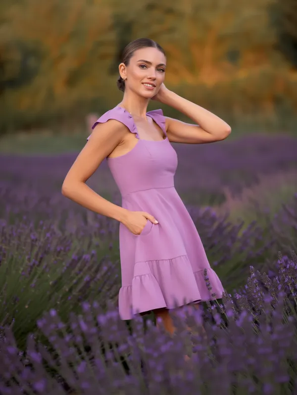 Lavender_Cotton-Linen_Blend_Dress_For_Women