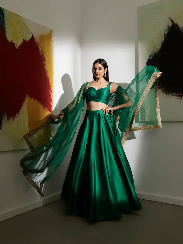 Green_Japanese_Satin_&_Organza_Lehenga_For_Women