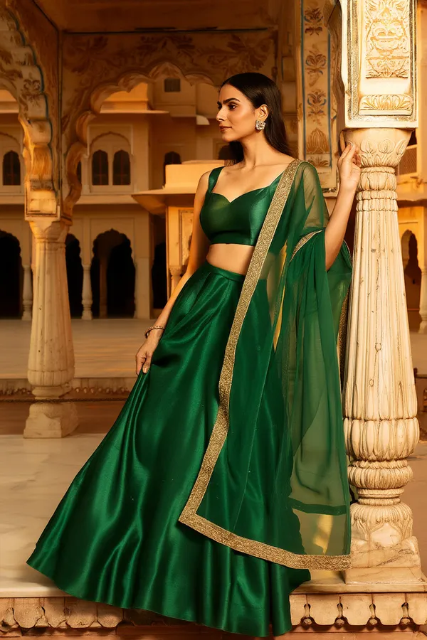 Green_Japanese_Satin_&_Organza_Lehenga_For_Women