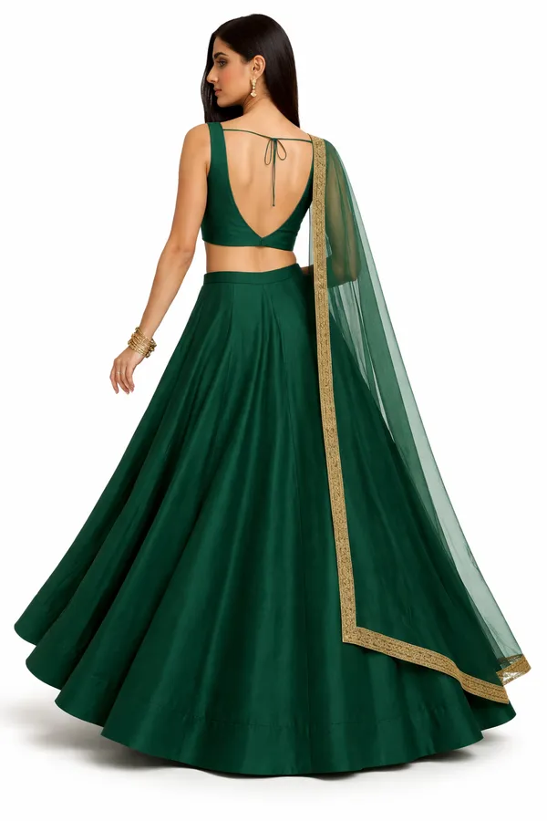 Green_Japanese_Satin_&_Organza_Lehenga_For_Women