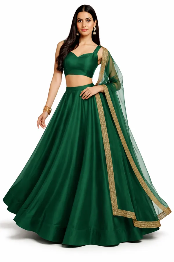 Green_Japanese_Satin_&_Organza_Lehenga_For_Women