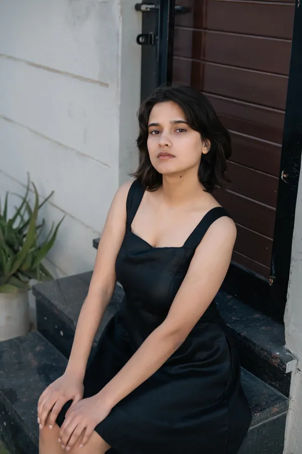 Black_Cotton-Linen_Blend_Mini_Dress_For_Women