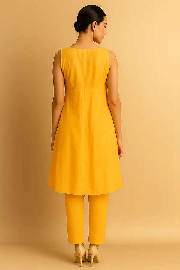 Yellow_A-line_Kurta_Set_