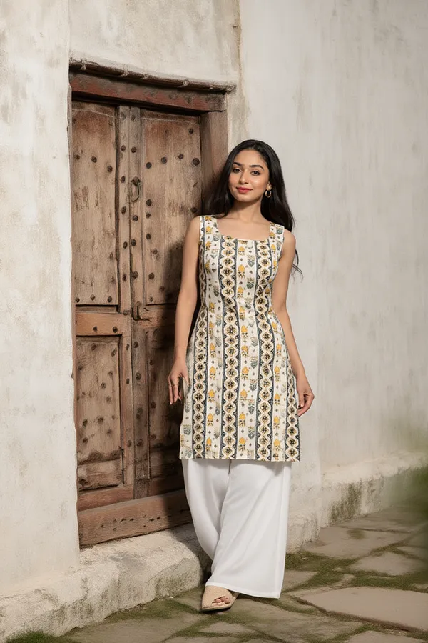 Dark_Green_Crepe_Kurti_Set_For_Women