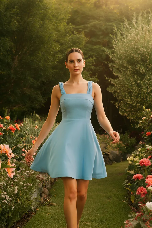 Sky_Blue_Cotton-Linen_Blend_Dress_For_Women