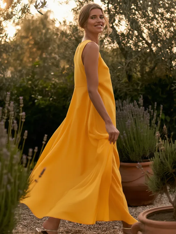 Mustard_Cotton-Linen_Blend_Maxi_For_Women