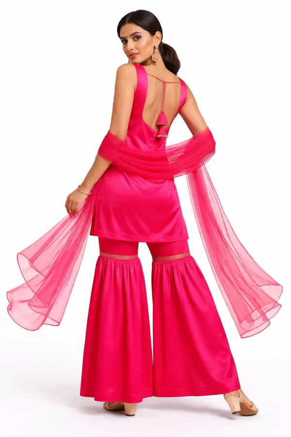 Rani_Pink_Japanese_Satin_&_Organza_Sharara_Set_For_Women