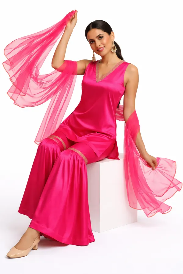 Rani_Pink_Japanese_Satin_&_Organza_Sharara_Set_For_Women