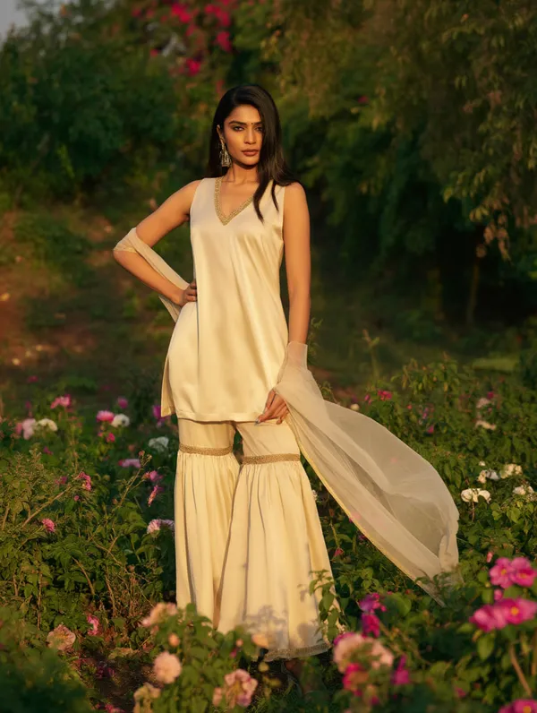 Ivory_Japanese_Satin_&_Organza_Sharara_Set_For_Women