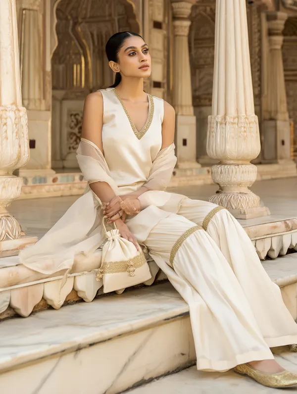 Ivory_Japanese_Satin_&_Organza_Sharara_Set_For_Women