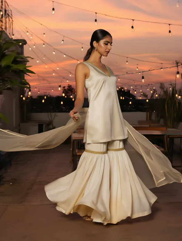 Ivory_Japanese_Satin_&_Organza_Sharara_Set_For_Women