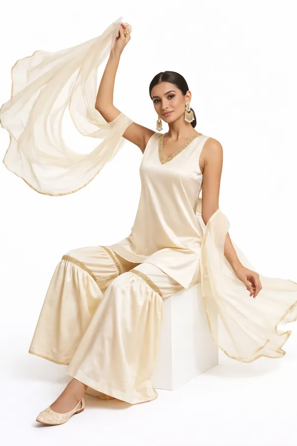 Ivory_Japanese_Satin_&_Organza_Sharara_Set_For_Women