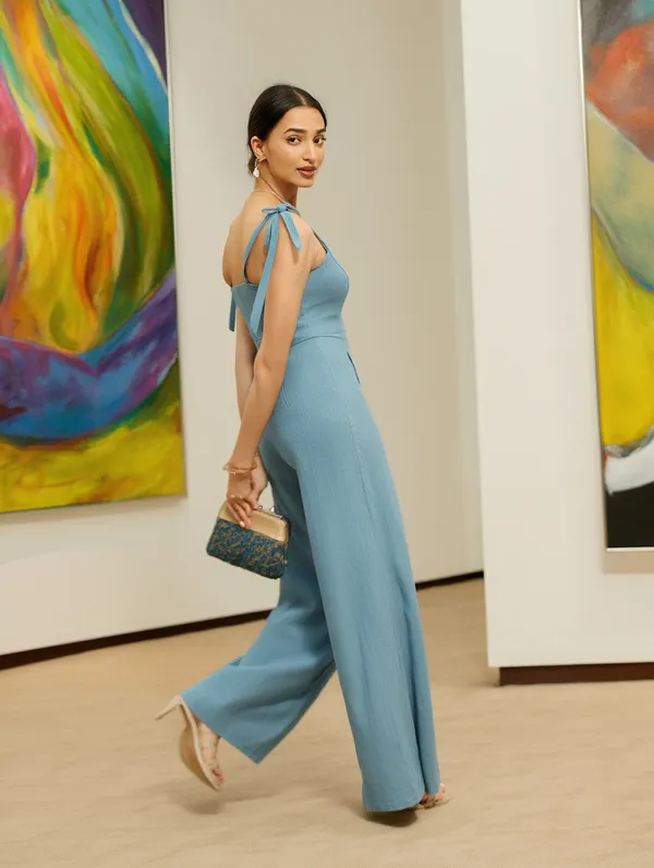 Sea_Blue_Cotton-Linen_Blend_Jumpsuit_For_Women
