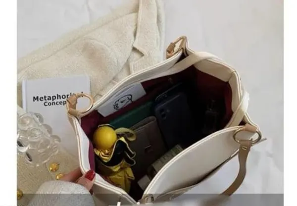 White_Premium_Pu_Material_Casual_Hand_Bag_For_Women