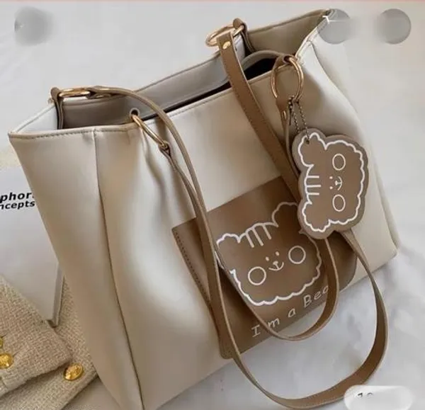White_Premium_Pu_Material_Casual_Hand_Bag_For_Women