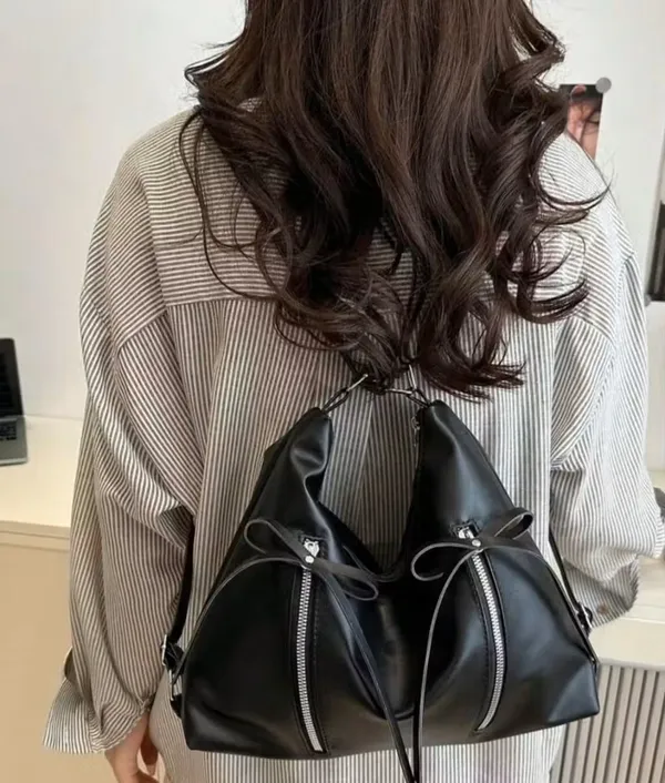 Black_Premium_Pu_Material_Casual_Hand_Bag_For_Women