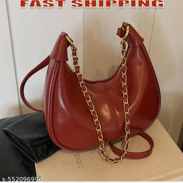 Maroon_Premium_Pu_Material_Casual_Siling_Bag_For_Women