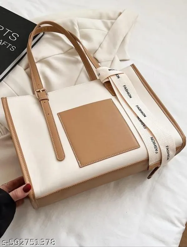 Beige_Premium_Pu_Material_Casual_Hand_Bag_For_Women