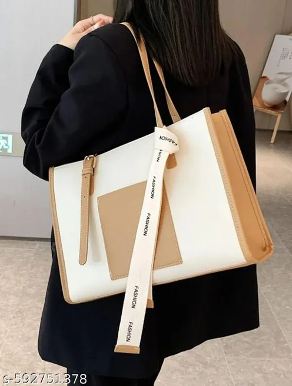 Beige_Premium_Pu_Material_Casual_Hand_Bag_For_Women