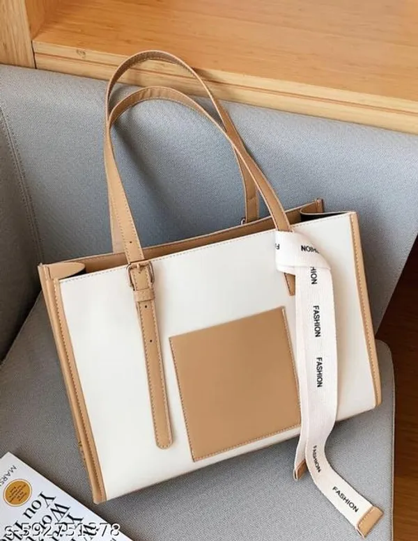 Beige_Premium_Pu_Material_Casual_Hand_Bag_For_Women