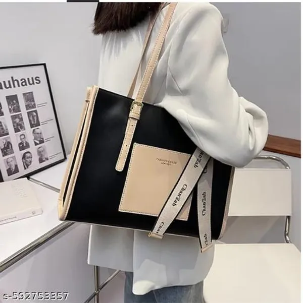 Black_Premium_Pu_Material_Casual_Hand_Bag_For_Women