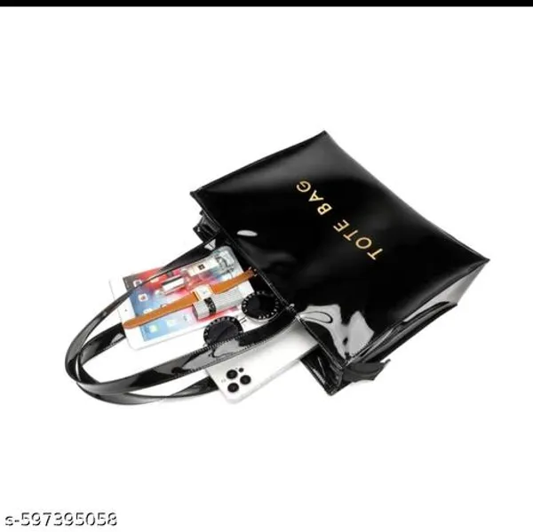 Black_Premium_Pu_Material_Casual_Hand_Bag_For_Women