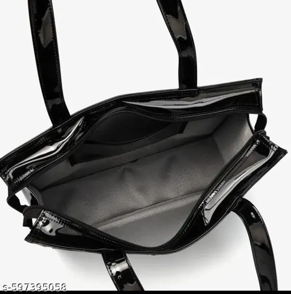 Black_Premium_Pu_Material_Casual_Hand_Bag_For_Women