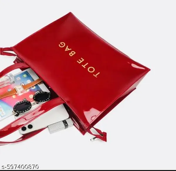 Red_Premium_Pu_Material_Casual_Hand_Bag_For_Women