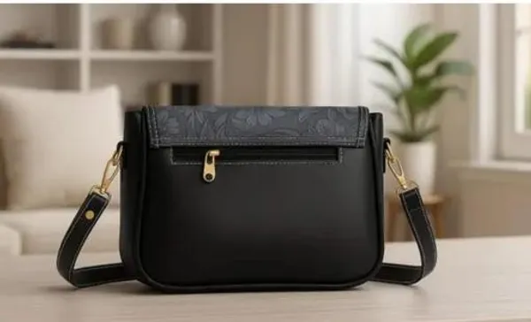 Black_Premium_Pu_Material_Casual_Siling_Bag_For_Women