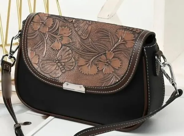 Black_Premium_Pu_Material_Casual_Siling_Bag_For_Women