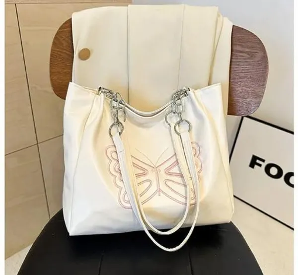 White_Premium_Pu_Material_Casual_Hand_Bag_For_Women