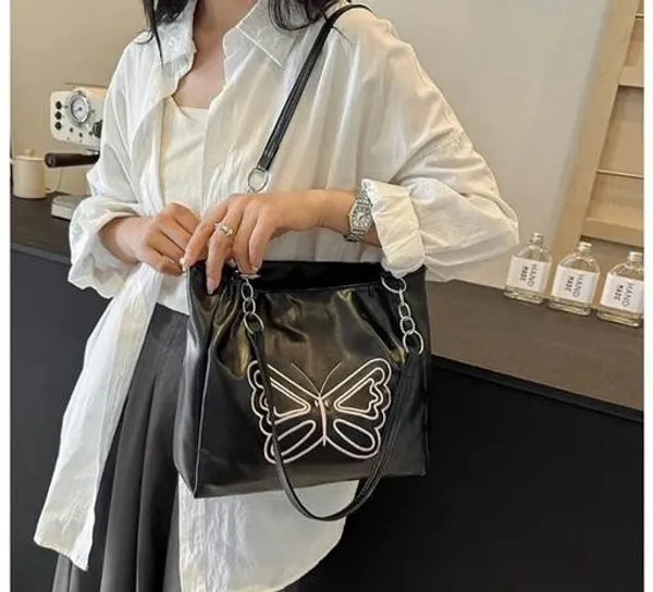 Black_Premium_Pu_Material_Casual_Hand_Bag_For_Women
