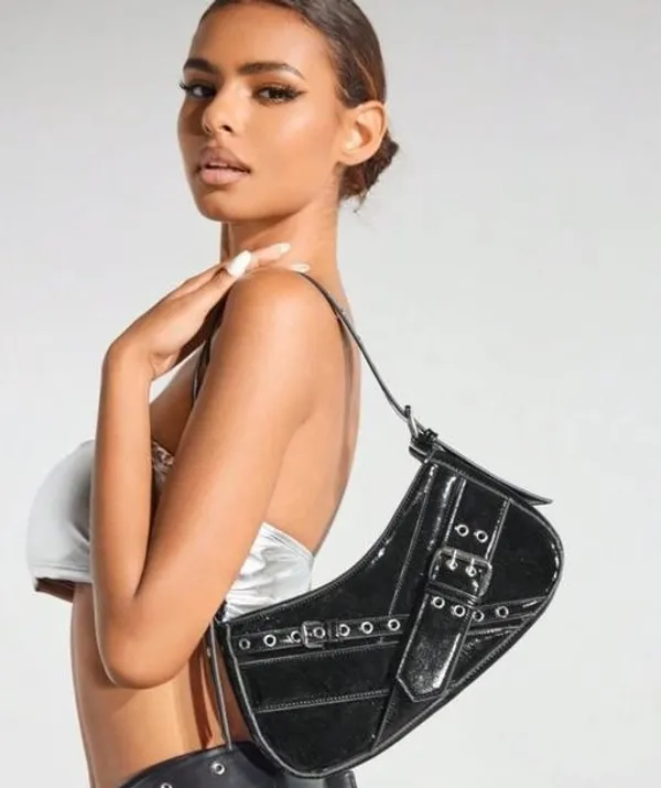 Black_Premium_Pu_Material_Casual_Hand_Bag_For_Women