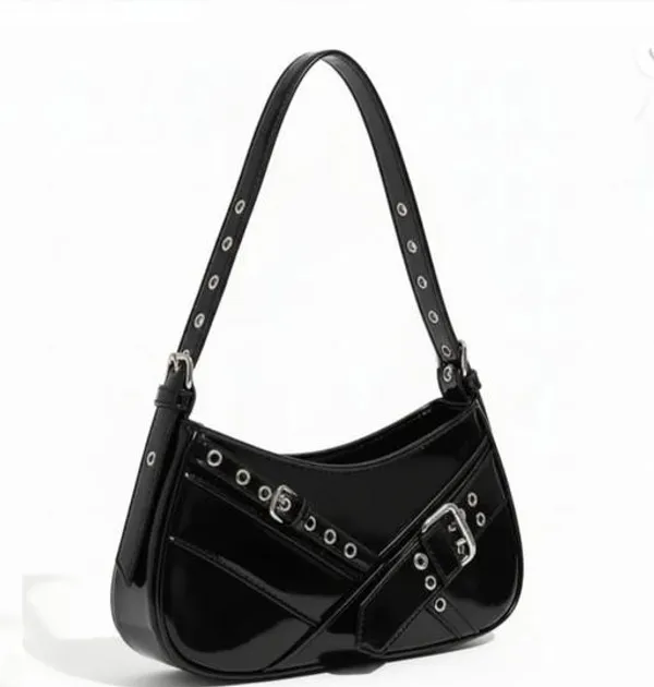 Black_Premium_Pu_Material_Casual_Hand_Bag_For_Women