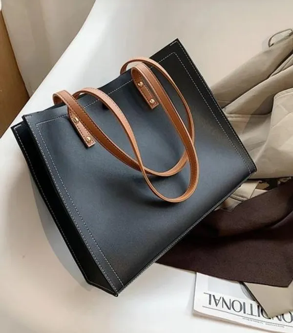 Black_Premium_Pu_Material_Casual_Hand_Bag_For_Women