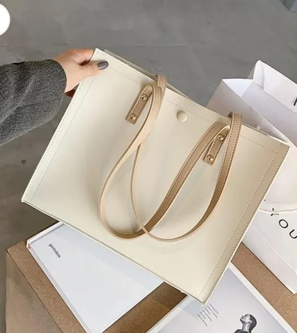White_Premium_Pu_Material_Casual_Hand_Bag_For_Women