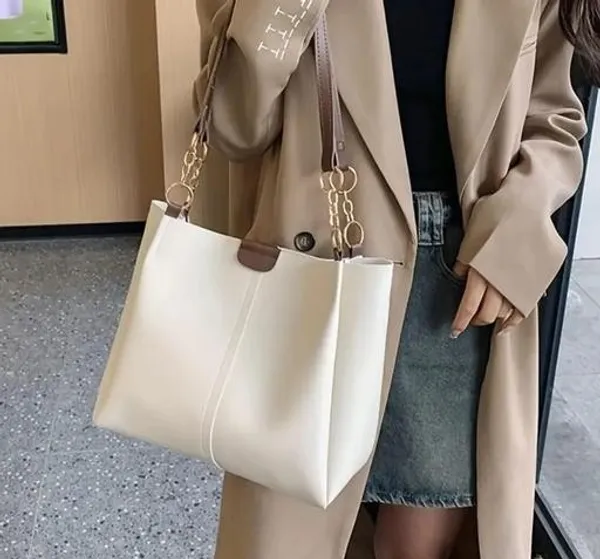 White_Premium_Pu_Material_Casual_Hand_Bag_For_Women