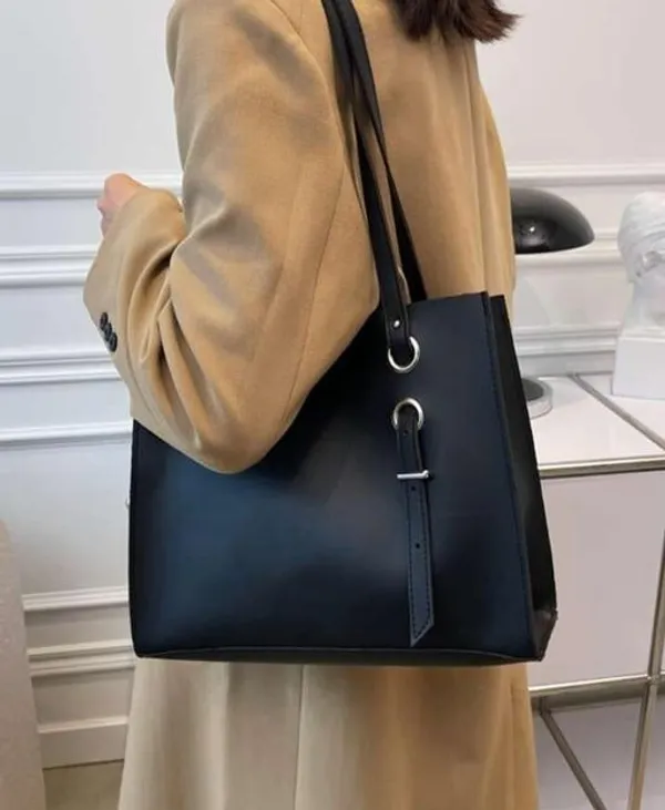 Black_Premium_Pu_Material_Casual_Hand_Bag_For_Women