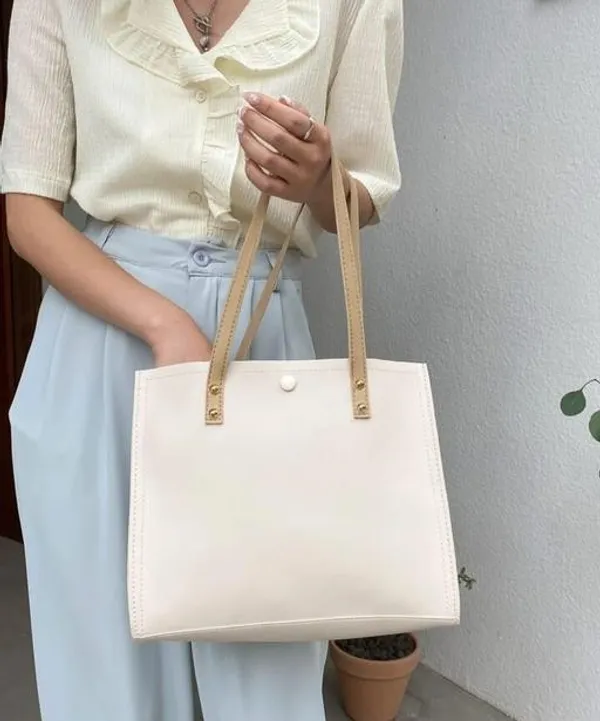 White_Premium_Pu_Material_Casual_Hand_Bag_For_Women