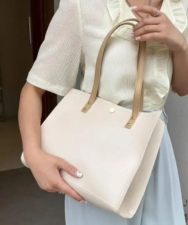 White_Premium_Pu_Material_Casual_Hand_Bag_For_Women