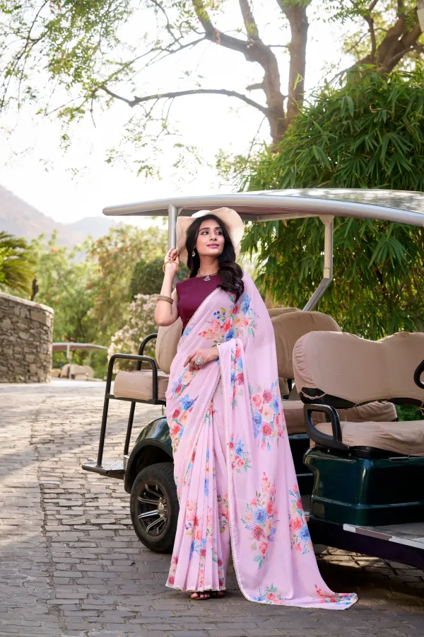 Light_Pink_Floral_Printed_With_Pearl_Lace_Border_For_Women