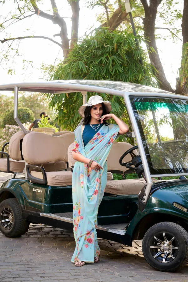 Sky_Blue_Floral_Printed_With_Pearl_Lace_Border_For_Women