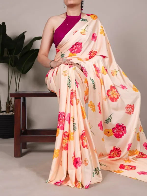 Cream_Digital_Printed_Satin_Silk_Saree_For_Women
