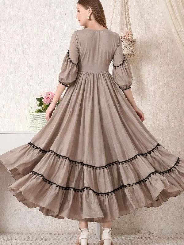 Puff_Sleeve_Ruffled_A-Line_Maxi_Dress