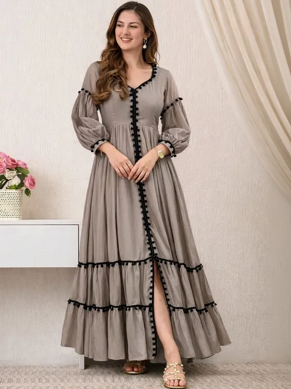 Puff_Sleeve_Ruffled_A-Line_Maxi_Dress
