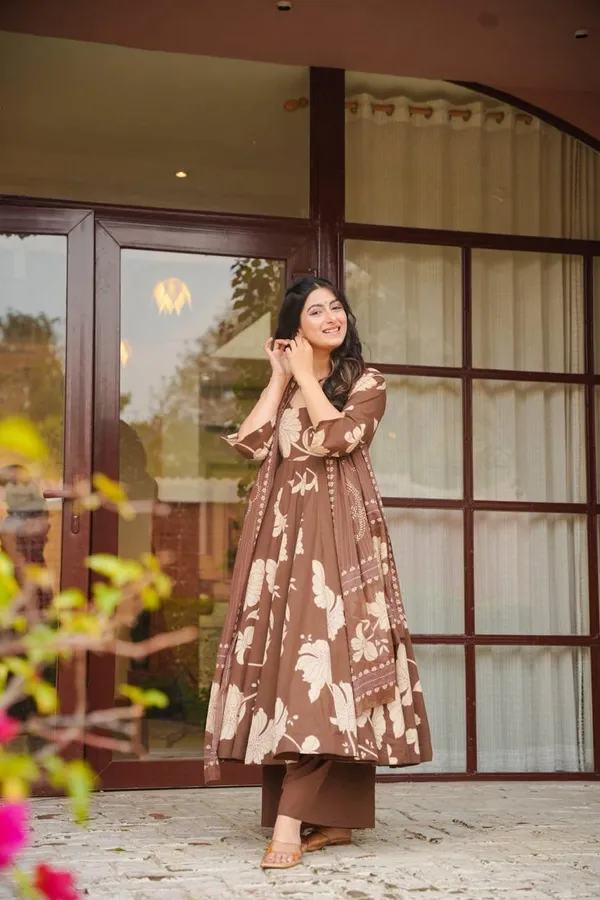 Women’s_Brown_Cotton_Straight_Kurta_Palazzo_Set_with_Printed_Dupatta