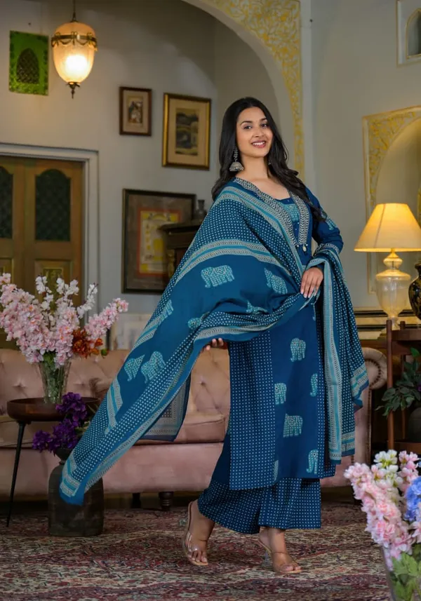 Navy_Blue_Pure_Cotton_Premium_Kurta_Pant_Dupatta_Set_For_Women