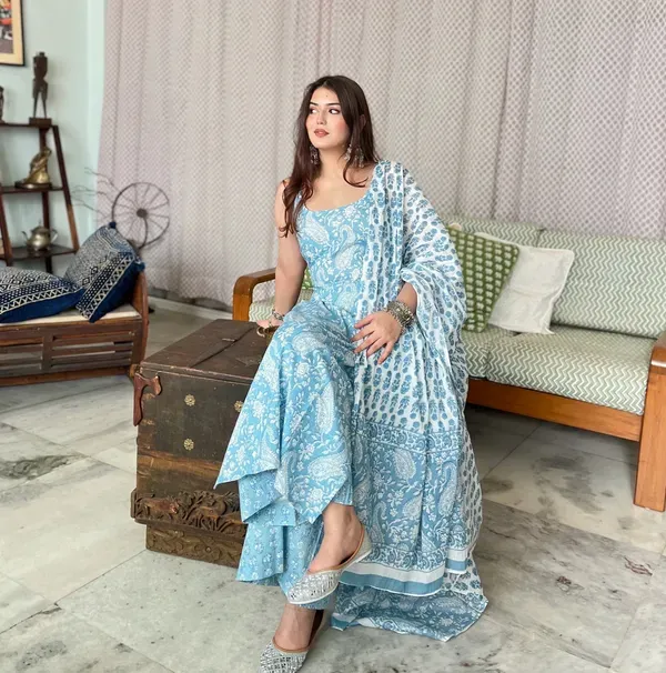 Sky_Blue_Printed_Kurta_Palazzo_Set_with_Dupatta