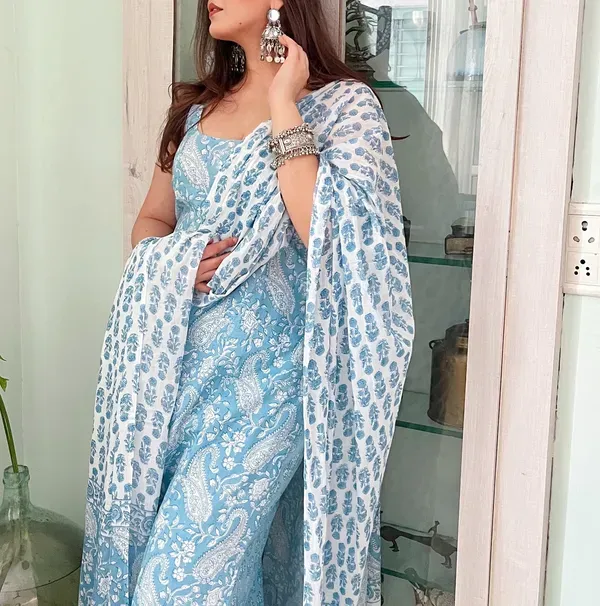 Sky_Blue_Printed_Kurta_Palazzo_Set_with_Dupatta