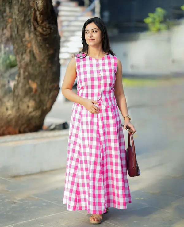 Blush_Checkered_Breeze_Dress_-_Pink